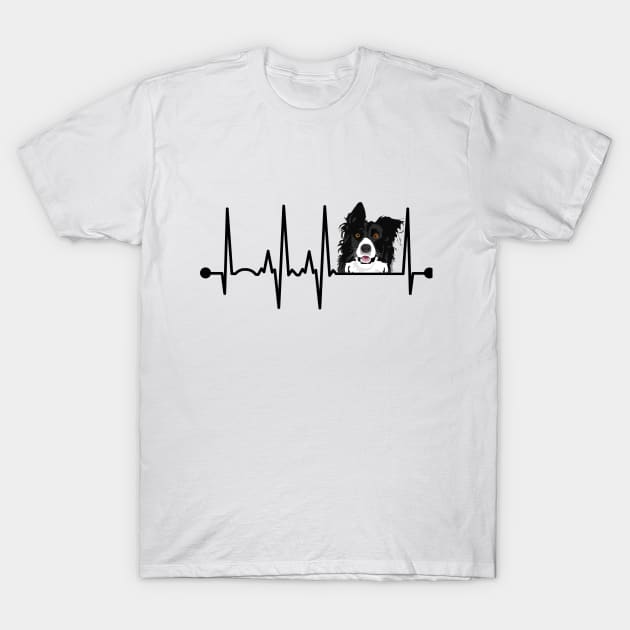 Border Collie Dog T-Shirt by blueavocado